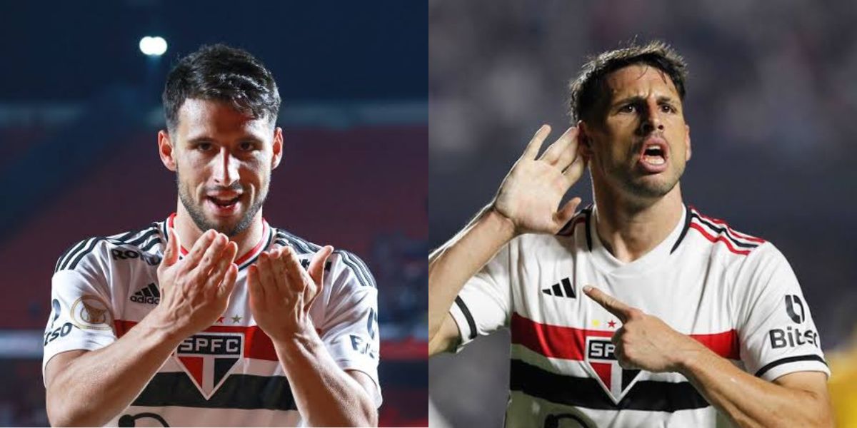 Calleri, centroavante do São Paulo (Montagem TV Foco).