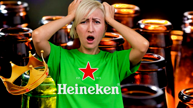 Heineken perdeu espaço em ranking até mesmo para cerveja desconhecida (Foto Reprodução/Montagem/Tv Foco)