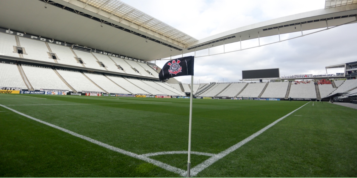 Gramado do Neo Química Arena, estádio do Corinthians (Imagem Reprodução Internet)