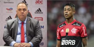 Marcos Braz e Bruno Henrique do Flamengo (Imagem Reprodução Internet)