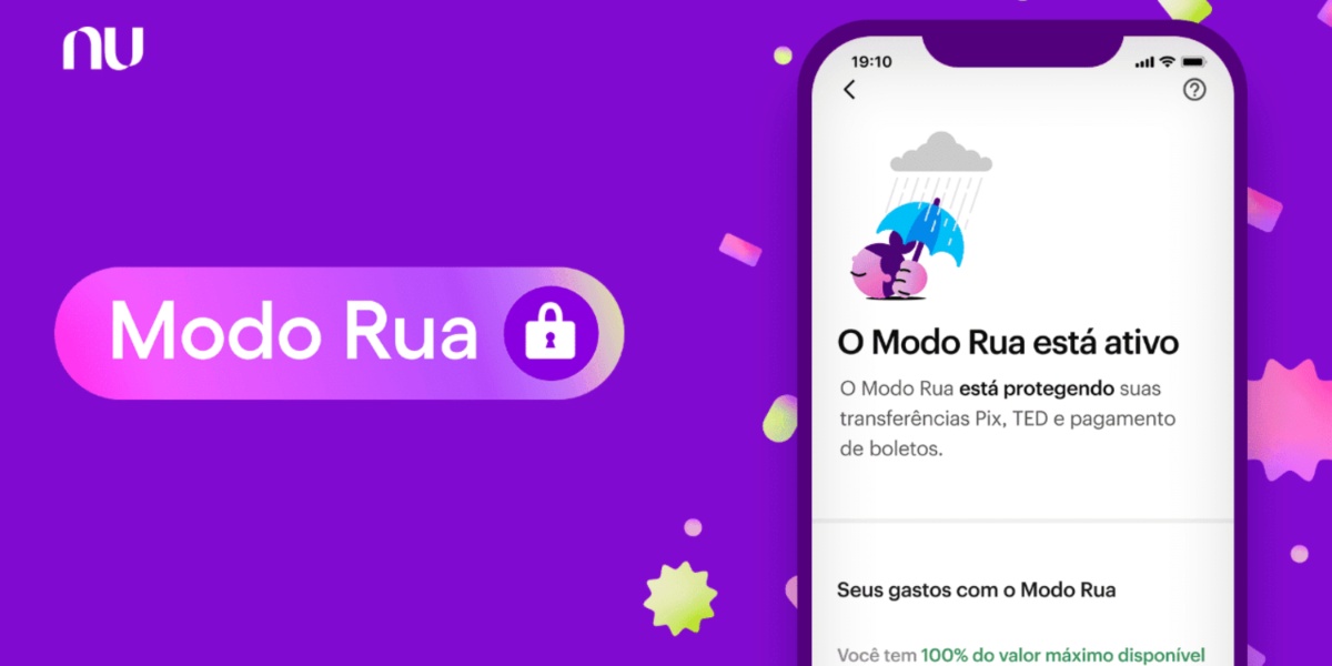 Modo rua do Nubank é um boa dica de segurança (Imagem Reprodução Internet)