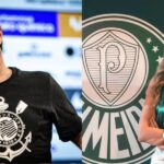 Duilio Monteiro, do Corinthians e Leila Pereira do Palmeiras (Imagem Reprodução Internet)