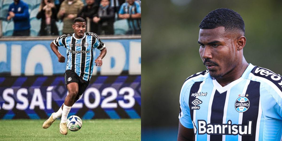 Cuiabano, lateral-esquerdo do Grêmio (Foto - Montagem TV Foco).