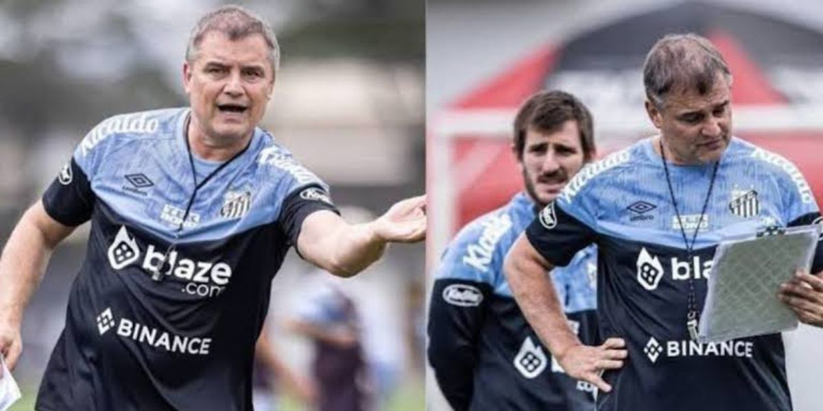 Diego Aguirre, treinador do Santos (Foto - Montagem TV Foco).