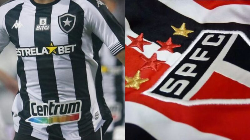 Erison no Botafogo e São Paulo (Reprodução - Internet)