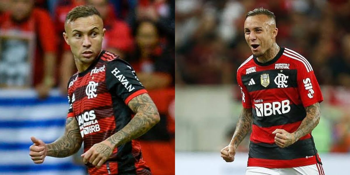 Everton Cebolinha, craque do Flamengo (Foto - Montagem TV Foco).