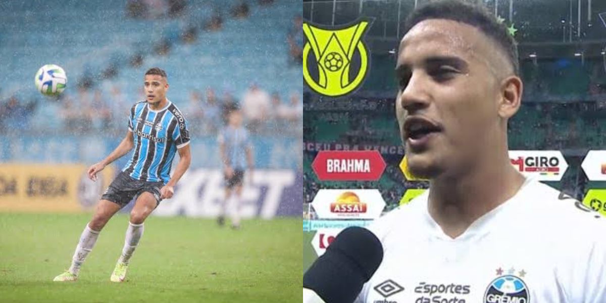 Gustavo Martins, zagueiro do Grêmio (Foto - Montagem TV Foco)