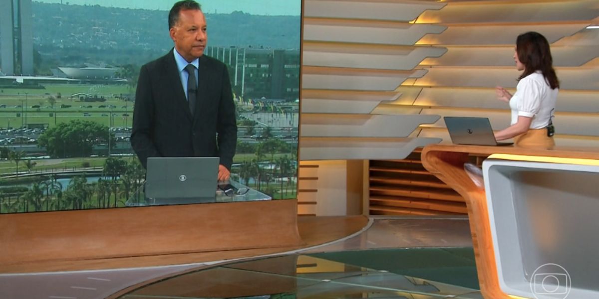 Heraldo Pereira e Ana Paula Araújo durante o Bom Dia Brasil (Foto: Reprodução / Globo)