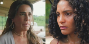 Irene e Aline em Terra e Paixão (Foto: Reprodução, Globo)