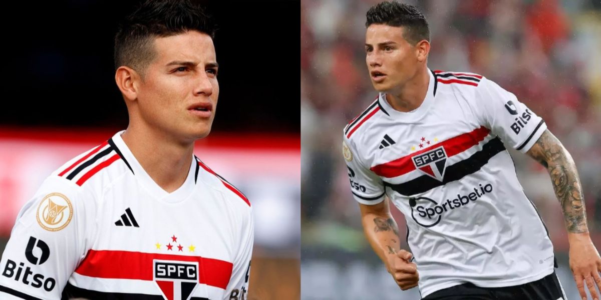 James Rodríguez, meia do São Paulo (Montagem TV Foco).