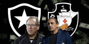 John Textor e Ramón  Díaz, presidente do Botafogo e treinador do Vasco (Foto - Montagem TV Foco).