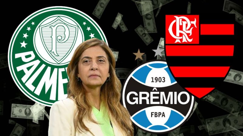 Leila Pereira quer estrelas do Flamengo e do Grêmio no Palmeiras (Foto - Montagem TV Foco).