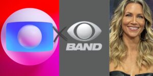 Logo da Band e da Globo, e Anne Lotterman - Foto Reprodução Internet