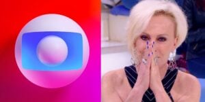 Logo da Globo e Ana Maria Braga chorando - Foto Reprodução Internet