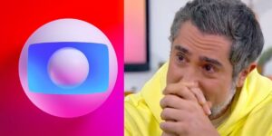Logo da Globo e Marcos Mion chorando - Foto Reprodução Internet
