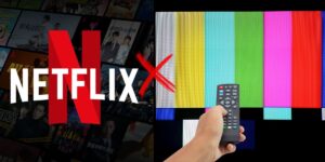 Logo da Netflix e tv fora do ar - Foto Reprodução Internet