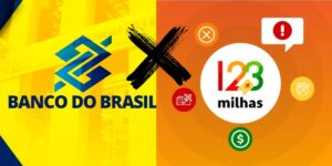 Logo do Banco do Brasil e da 123 milhas - Foto Reprodução Internet