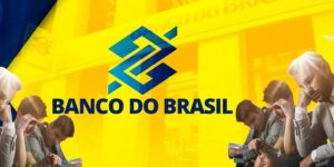 Logo do Banco do Brasil e pessoas preocupadas - Foto Reprodução Internet