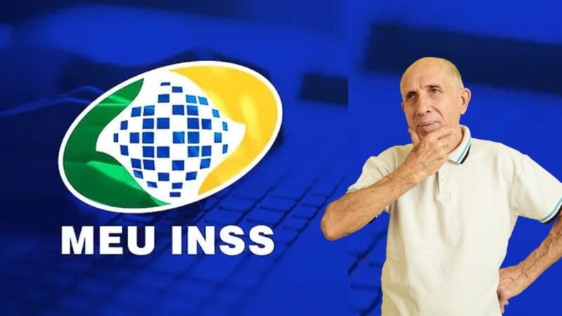 Logo do INSS e idoso em dúvida - Foto Reprodução Internet