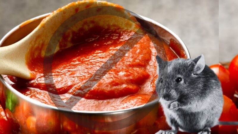 Molho de tomate proibido e rato - Foto Reprodução Internet