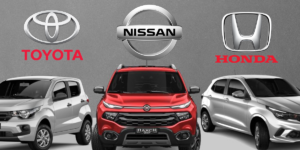 Montadoras de carro: Honda, Toyota e Nissan (Foto: Reprodução, Montagem, TV Foco)