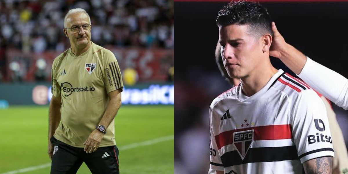 Péssima notícia sobre James Rodríguez preocupa Dorival Júnior (Montagem TV Foco).