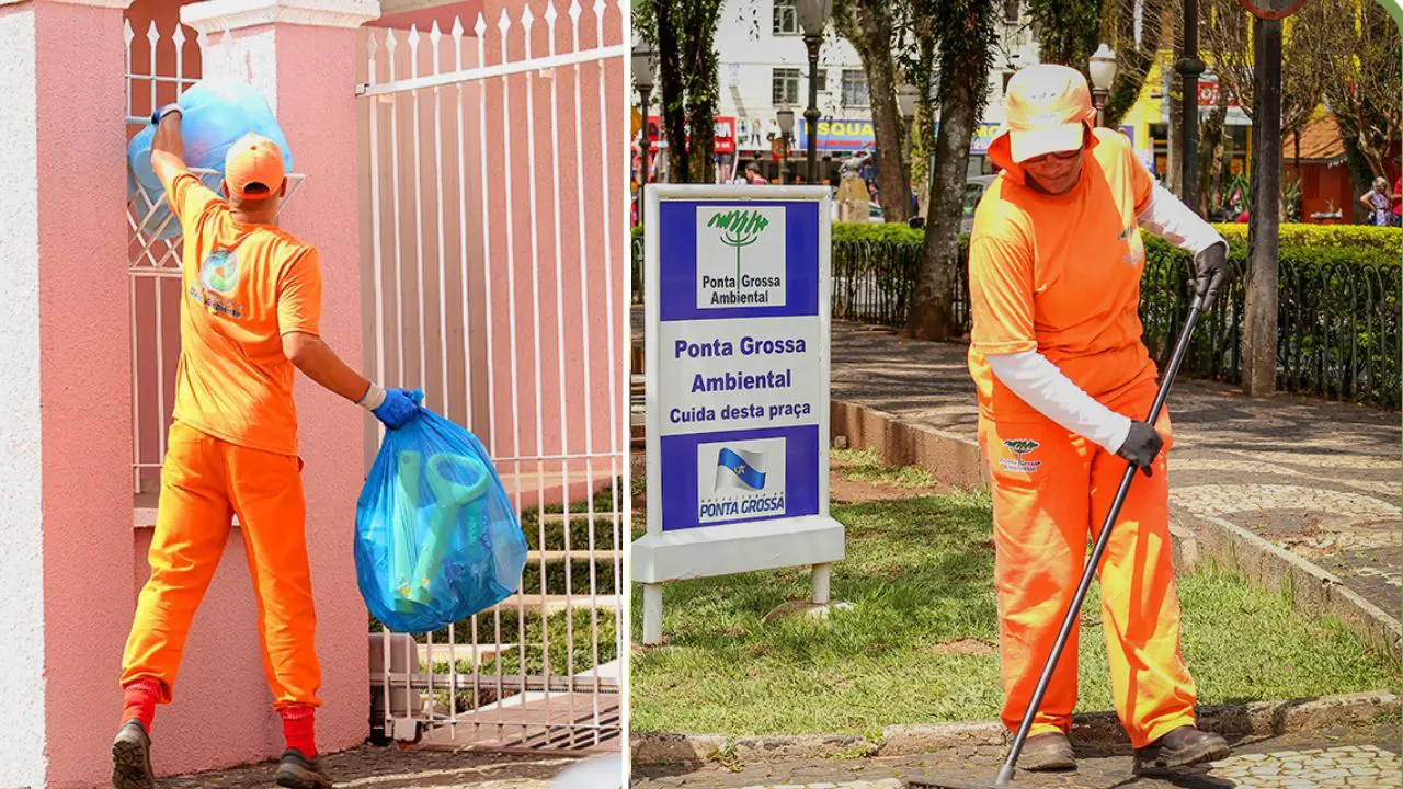 Profissionais de limpeza urbana da cidade de Ponta Grossa - Foto Reprodução Internet