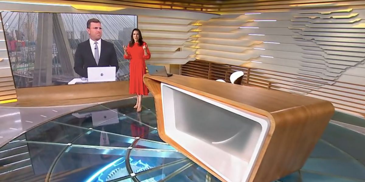 Rodrigo Bocardi e Ana Paula Araújo no Bom Dia Brasil (Foto: Reprodução / Globo)