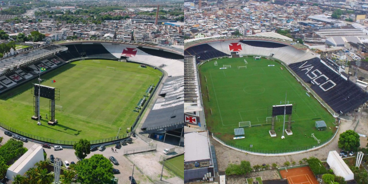 São Januário, estádio do Vasco (Foto - Montagem TV Foco).