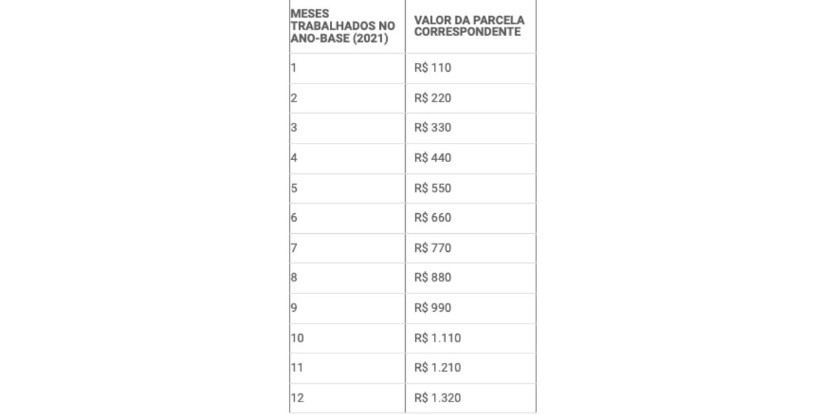 Valores PIS (Foto: Reprodução / Internet) 