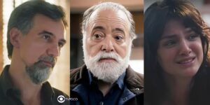 Ademir, Antônio e Petra em Terra e Paixão (Foto: Reprodução / Globo / Montagem TV Foco)