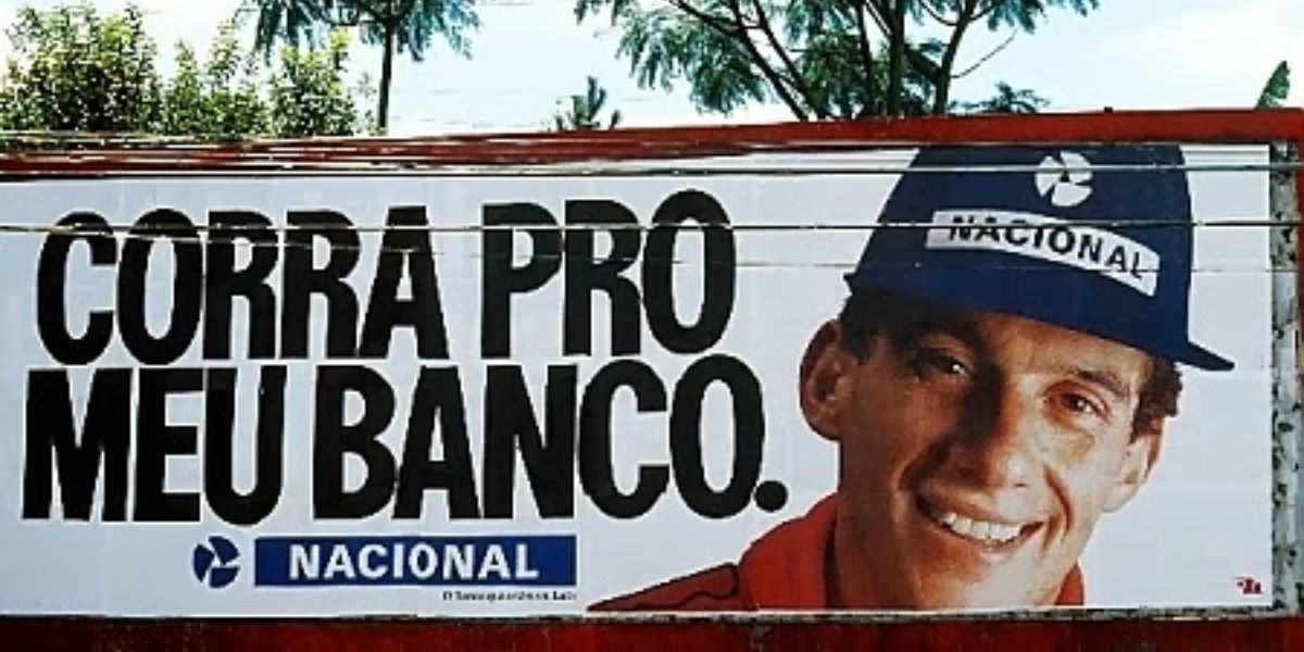 Ayrton Senna era um dos grandes responsáveis pela fama da marca (Reprodução: Internet)