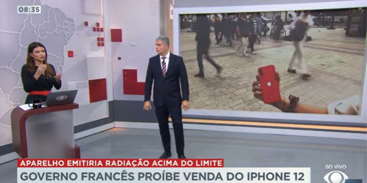 Bora Brasil comentou sobre a proibição da venda do iPhone 12 na França (Reprodução: Band)