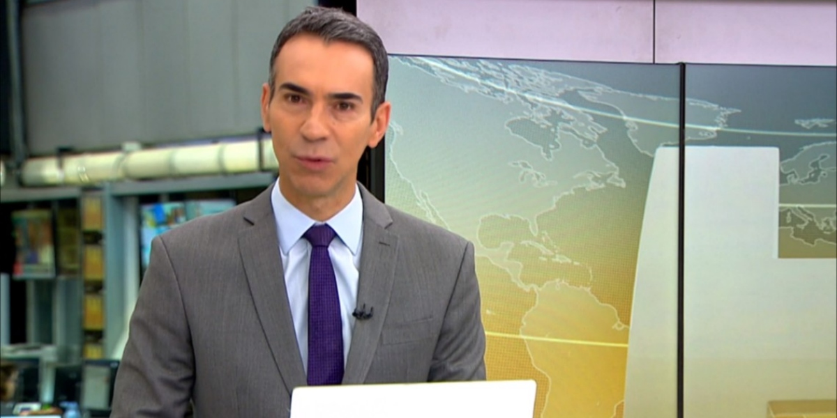 Cesar Tralli no "Jornal Hoje" (Foto: Reprodução/TV Globo)