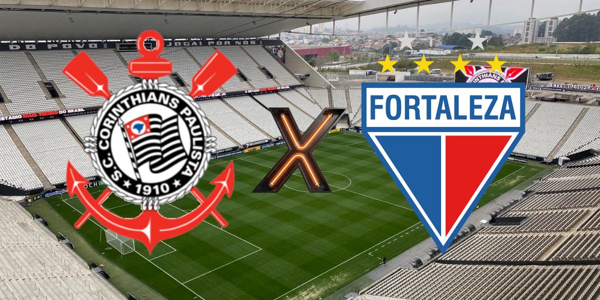 Corinthians x Fortaleza pela semifinal da Sul-americana (Reprodução: Montagem TV Foco)