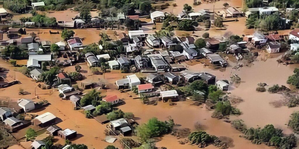 Enchestes e fortes chuvas estão castigando algumas cidades do Rio Grande do Sul (Reprodução: Internet)