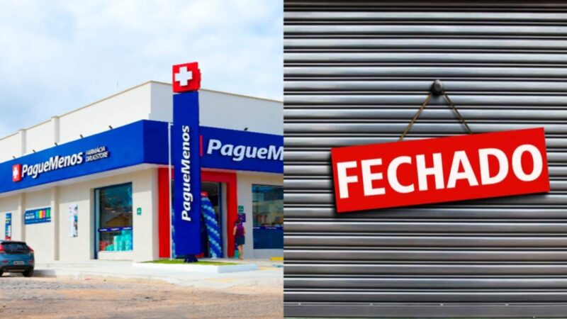 Unidade da Farmácia Pague Menos foi fechada (Foto: Reprodução/ Internet)