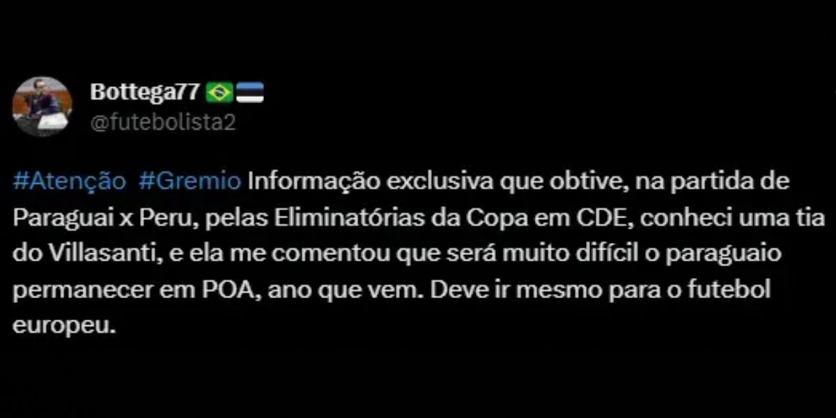 Abilio Henrique Bottega em suas redes sociais (Reprodução: Twitter)