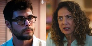 Hélio e Agatha em Terra e Paixão (Foto: Reprodução / Globo / Montagem TV Foco)