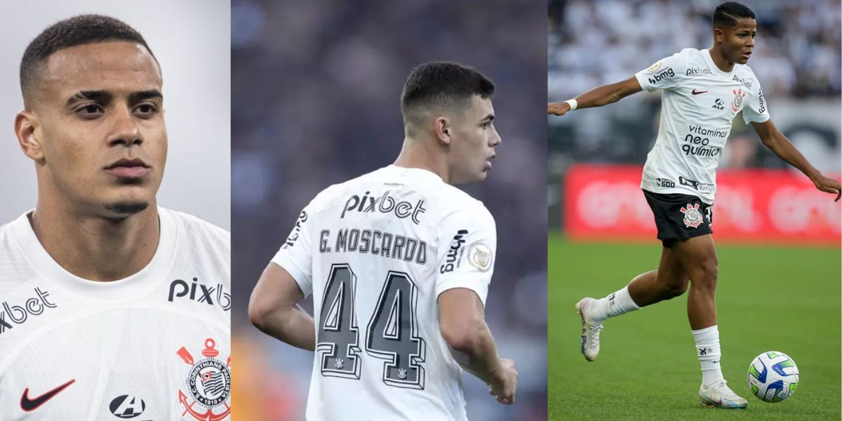 Murillo, Moscrado e Weslwy, todos da base do Corinthians - (Montagem Tv Foco)