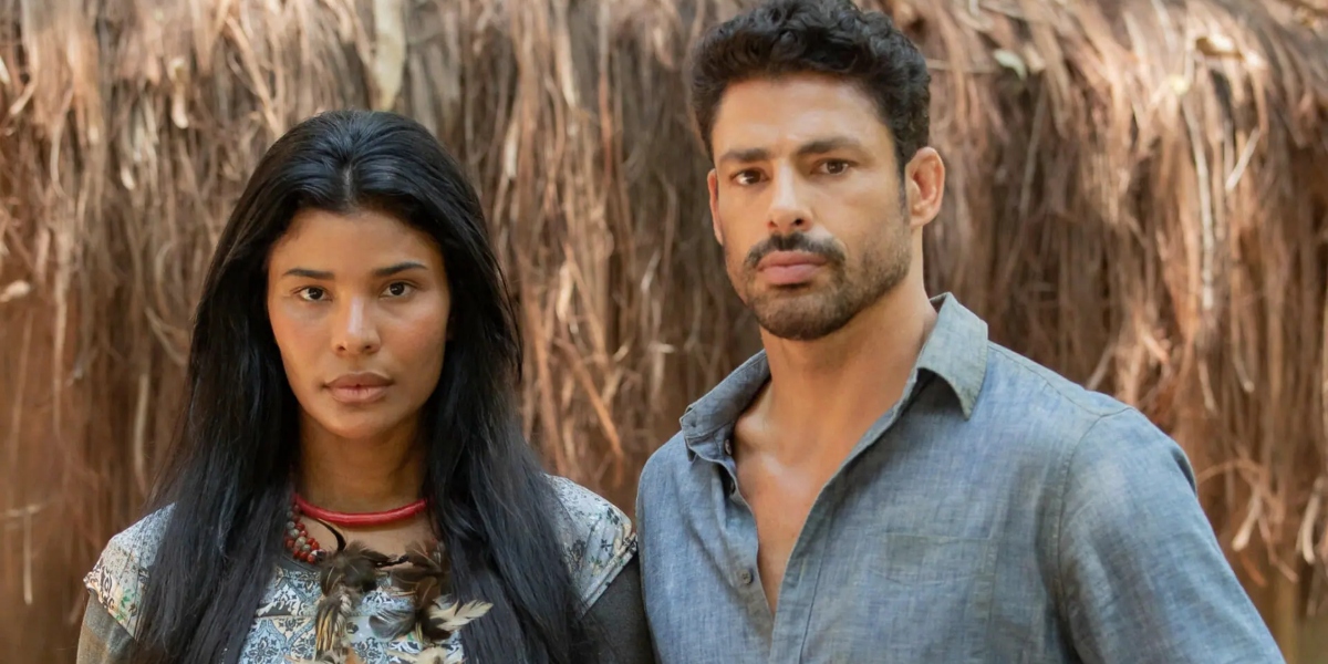 Iraê (Suyane Moreira) e Caio (Cauã Reymond) em "Terra e Paixão" (Foto: Divulgação/TV Globo)