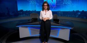 Renata Vasconcellos ao vivo no Jornal Nacional (Foto: Reprodução / TV Globo)