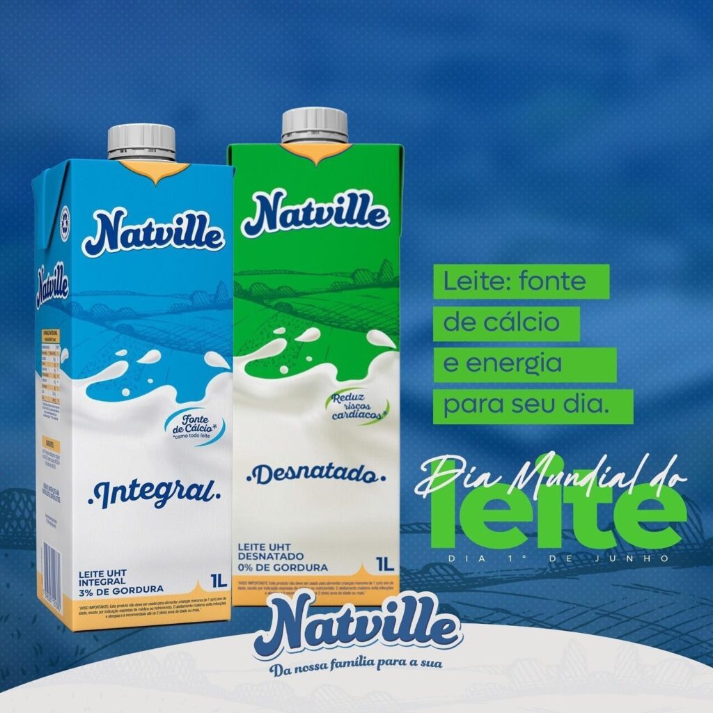 Leite da marca Natville (Foto: reprodução, Site da empresa)