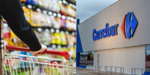 Supermercado rival do Carrefour declarou falência  (Foto: Reprodução, Montagem, TV Foco)