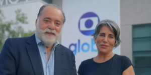 Tony Ramos e Glória Pires deixaram a festa da novela Terra e Paixão às pressas (Foto: Reprodução / TV Globo)