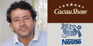 Marcos Palmeira, e logo da Cacau Show e Nestlé (Reprodução/Montagem TV Foco)