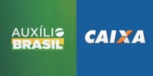 Logo do Auxílio Brasil e Caixa (Reprodução/Montagem TV Foco)