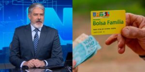 A confirmação de Bonner sobre novo benefício a cadastrados no Bolsa Família - Montagem: TVFOCO