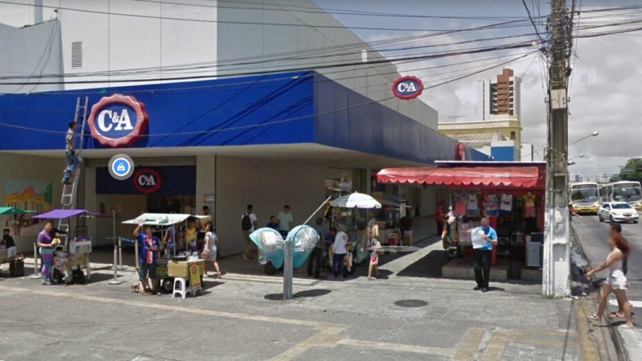 A unidade da C&A que fechou, na Avenida Rio Branco, no centro de Natal - Foto Reprodução Google Street View