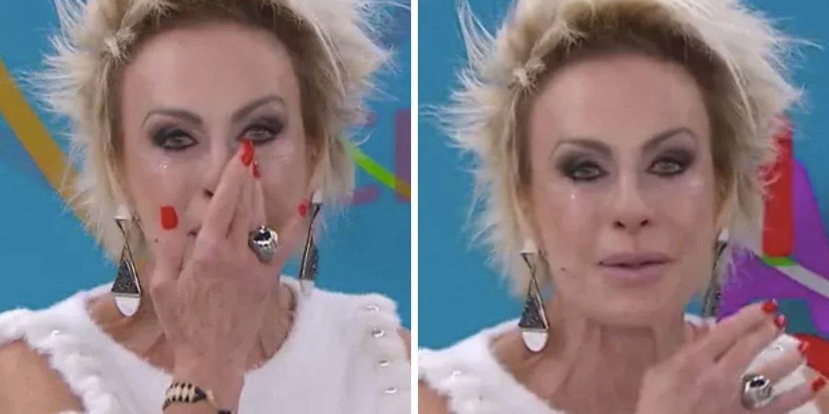 Ana Maria chorando no Mais Você (Foto: Reprodução / Globo)